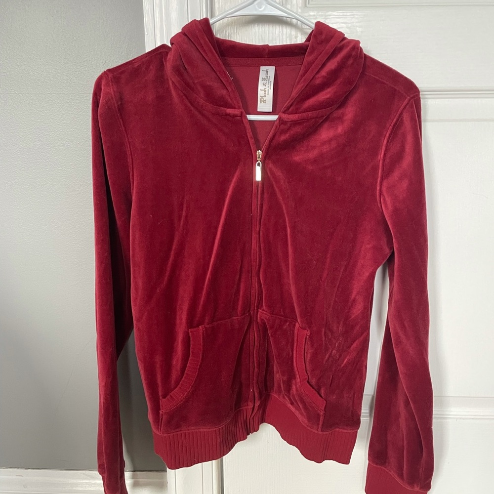 Vintage velour sweatsuit top and bottom